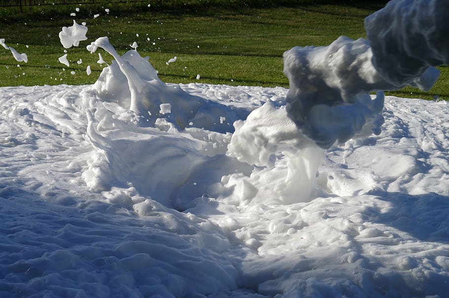 požiarnicka, foam, game, fireman, smother, snow, winter, ice HD wallpaper