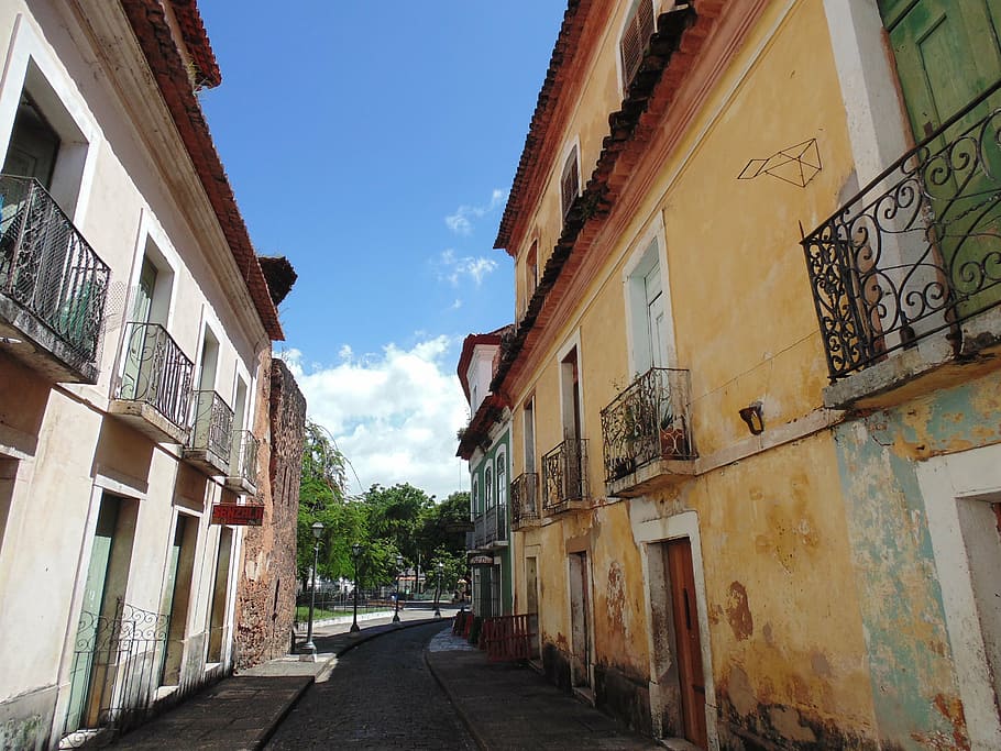 brazil, maranhão, são luís, architecture, streets, building exterior