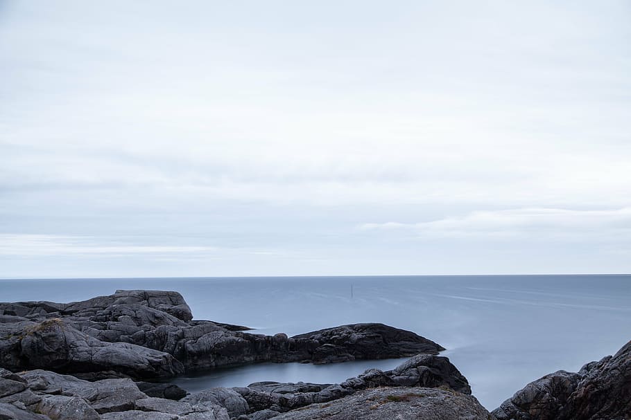 calm, coast, coastline, rocks, rocky, shore, stones, tranquil HD wallpaper