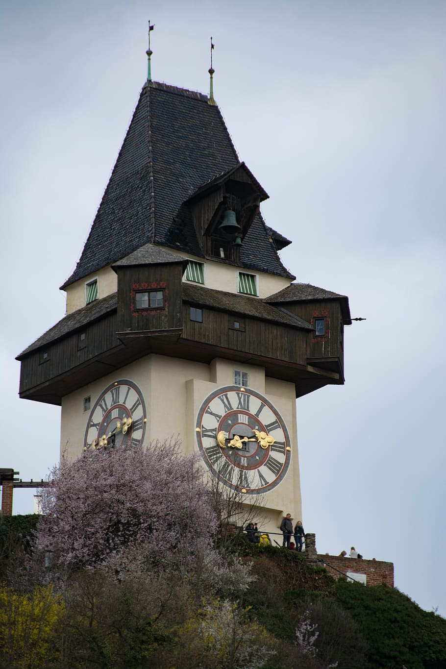 clock tower, graz, austria, styria, landmark, architecture HD wallpaper