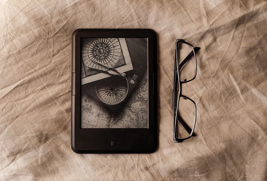 book, ebook, reading, glasses, e-book, wood - material, indoors HD wallpaper