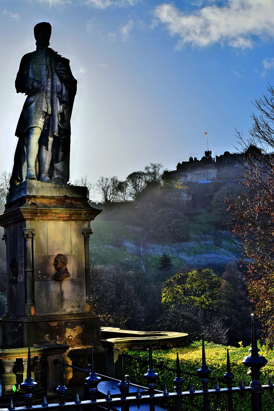 monument, scotland, edinburgh, human representation, sculpture HD wallpaper