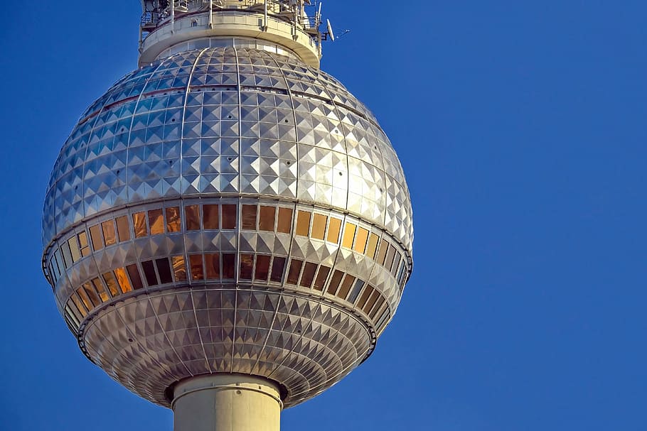 gray steel tower, tv tower, berlin, alexanderplatz, places of interest, HD wallpaper