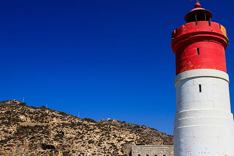 lighthouse, murcia, blue, guidance, building exterior, tower HD wallpaper