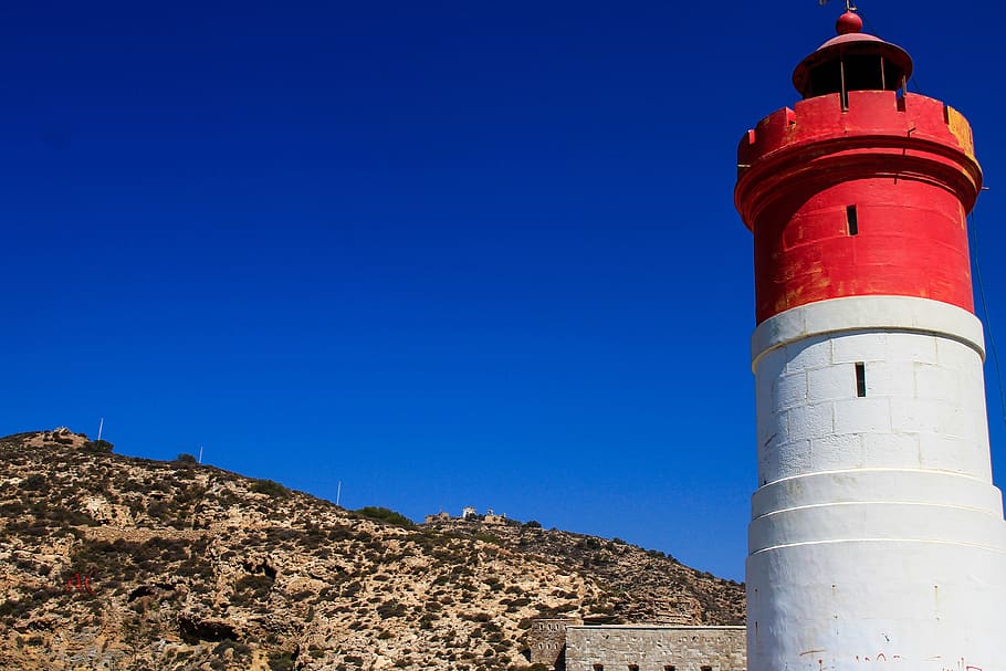 lighthouse, murcia, blue, guidance, building exterior, tower HD wallpaper