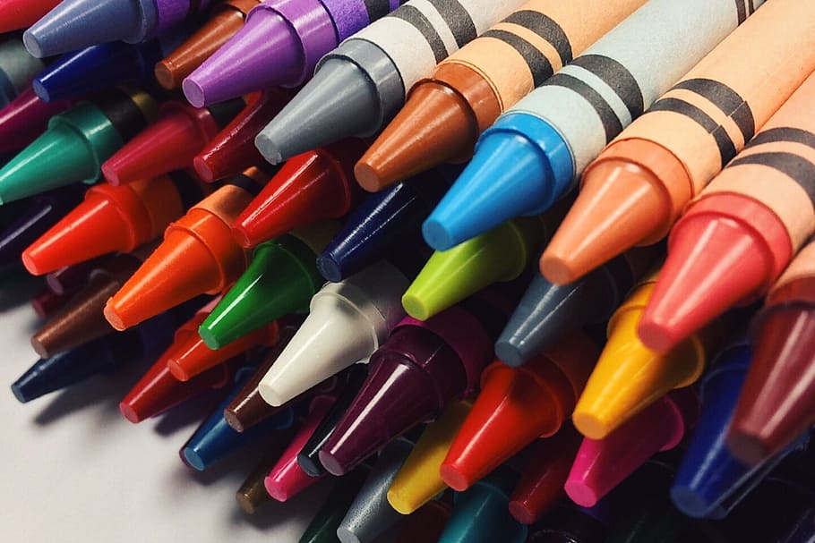 assorted-color crayon lot, crayons, drawing, art, child, education HD wallpaper