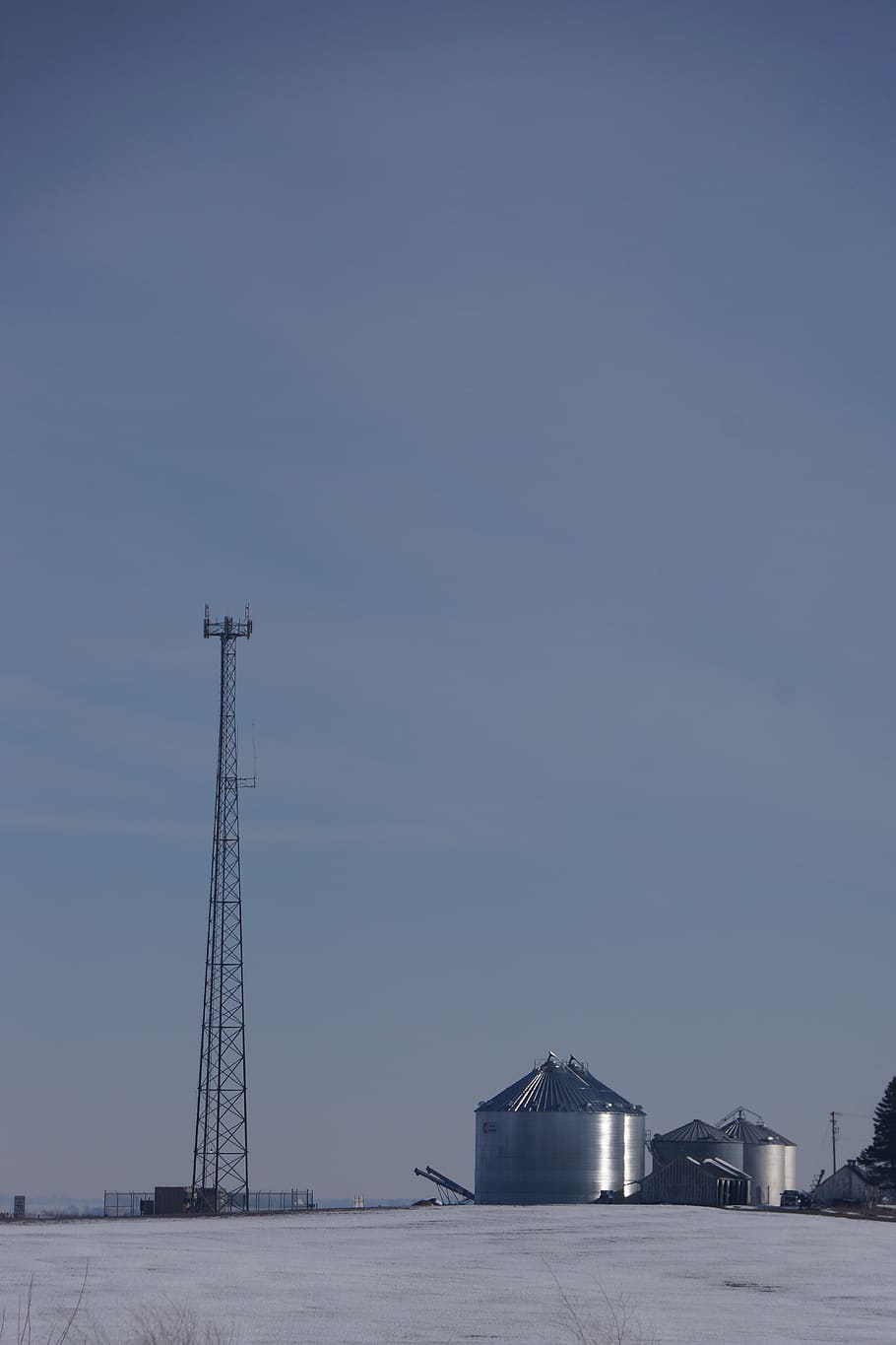 sky, building, tower, silo, built structure, architecture, nature HD wallpaper