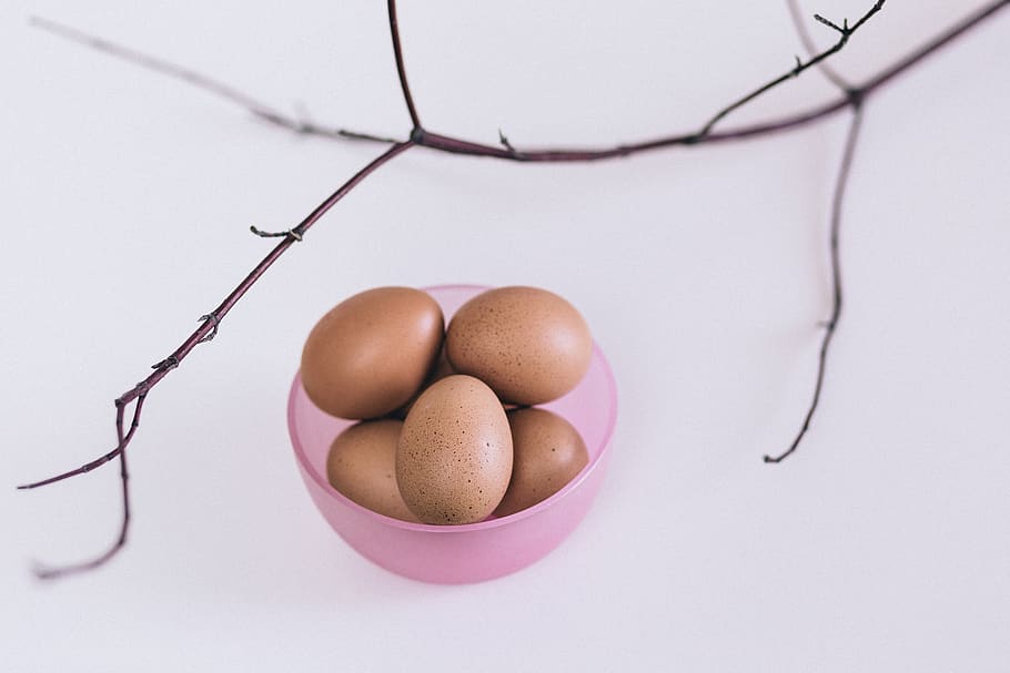 eggs, pink, container, stem, food, food and drink, wellbeing HD wallpaper