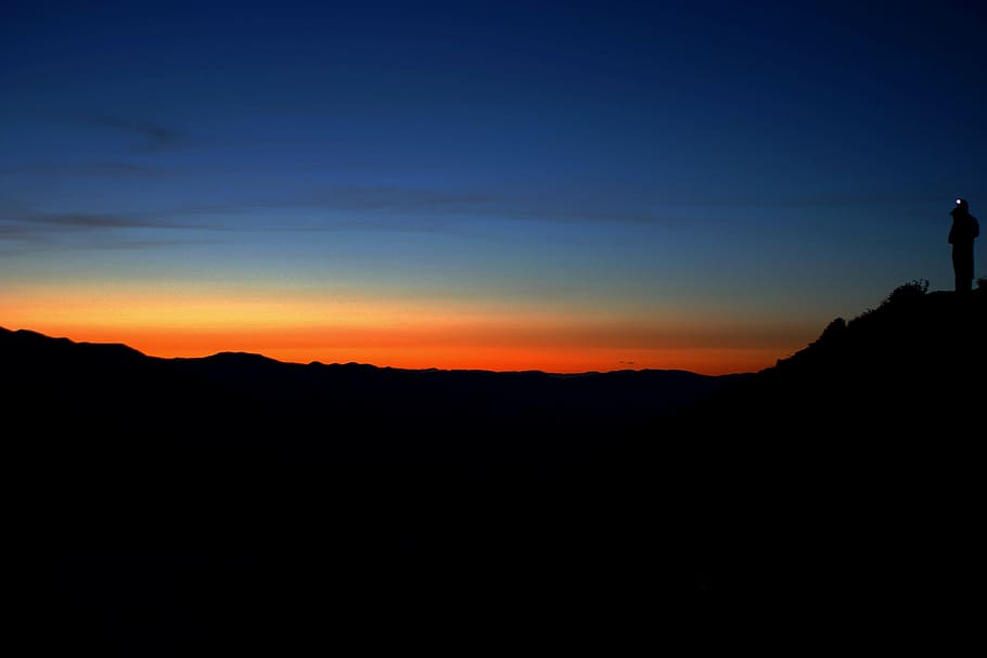 dark, dawn, dusk, nature, silhouette, sky, sunrise, sunset HD wallpaper