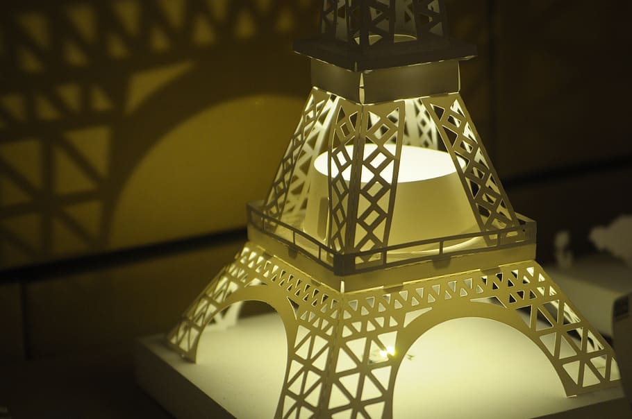 lamp, eiffel tower, preliminary design model, scene, online terms HD wallpaper