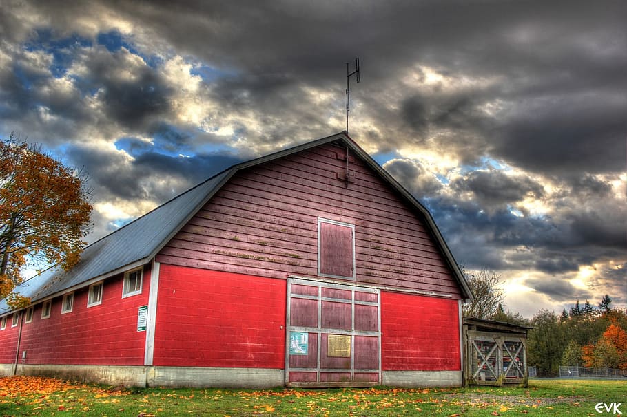 campbellvalley, park, red, clouds, weather, sky, architecture HD wallpaper