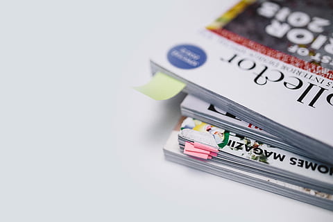 Stack of white magazines with copy space, minimal, newspapers HD wallpaper