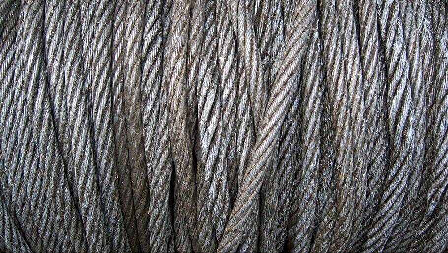 Steel, Wire, Cable, Iron, Rope, Metal, reel, winch, wound, laid HD wallpaper