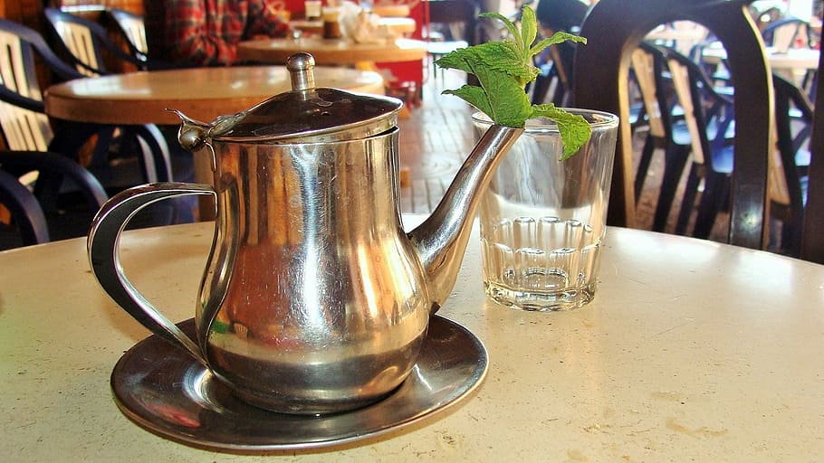 peppermint, tee, teapot, still life, table, food and drink HD wallpaper