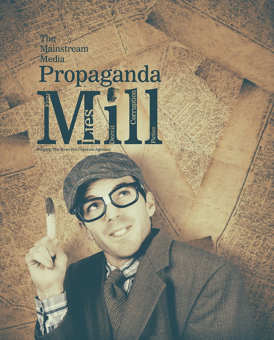 The Mainstream Media Propaganda book by Mill, news, false, concept