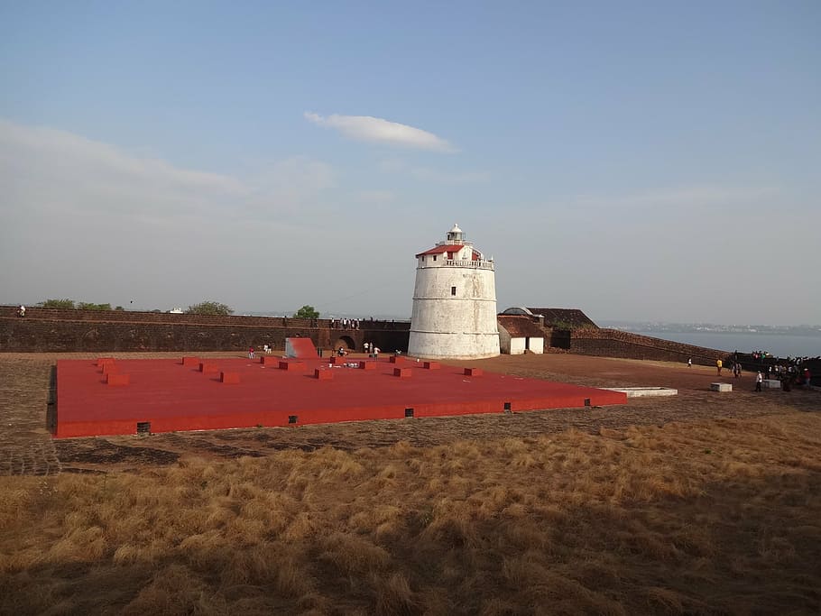 fort, watchtower, aguada, fortress, landmark, fortification