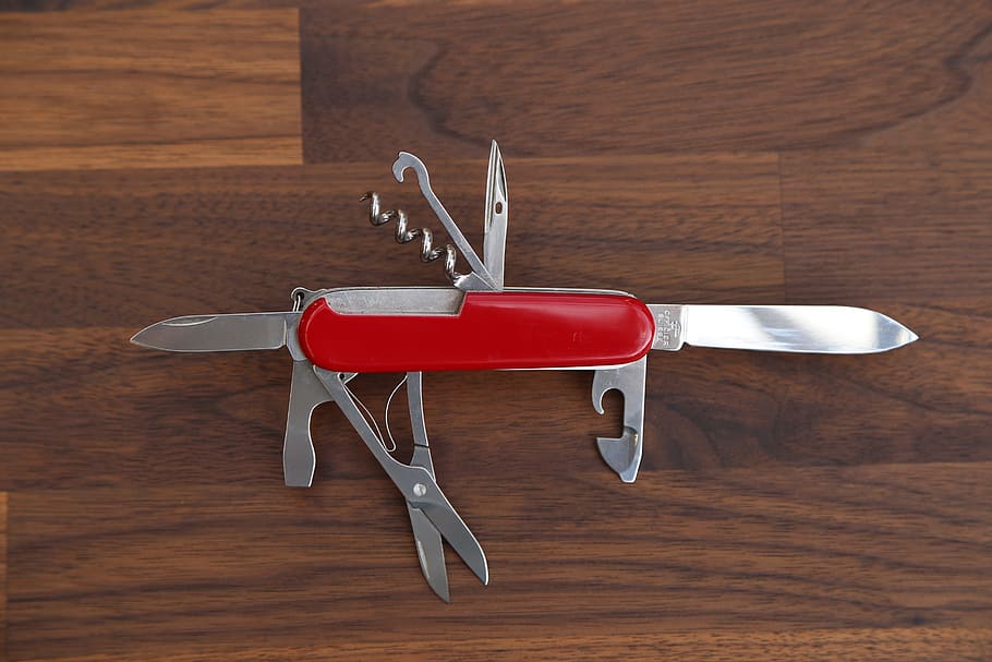 pocket knife, sharp, metal, swiss army knives, cut, blade, opener, HD wallpaper