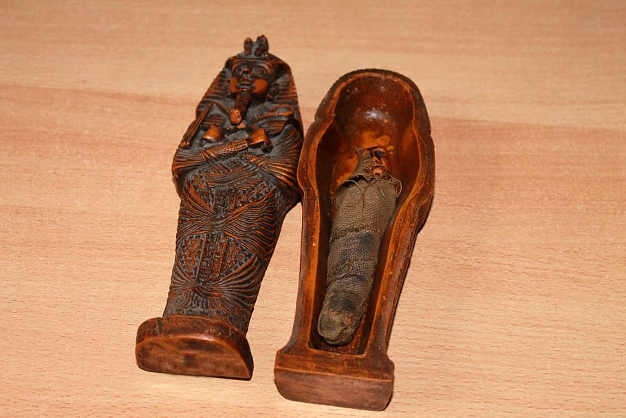 mummy, sarcophagus, egypt, souvenir, wood - Material, shoe