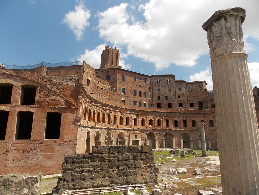 forum romanum, rome, old, landmark, architecture, history, column