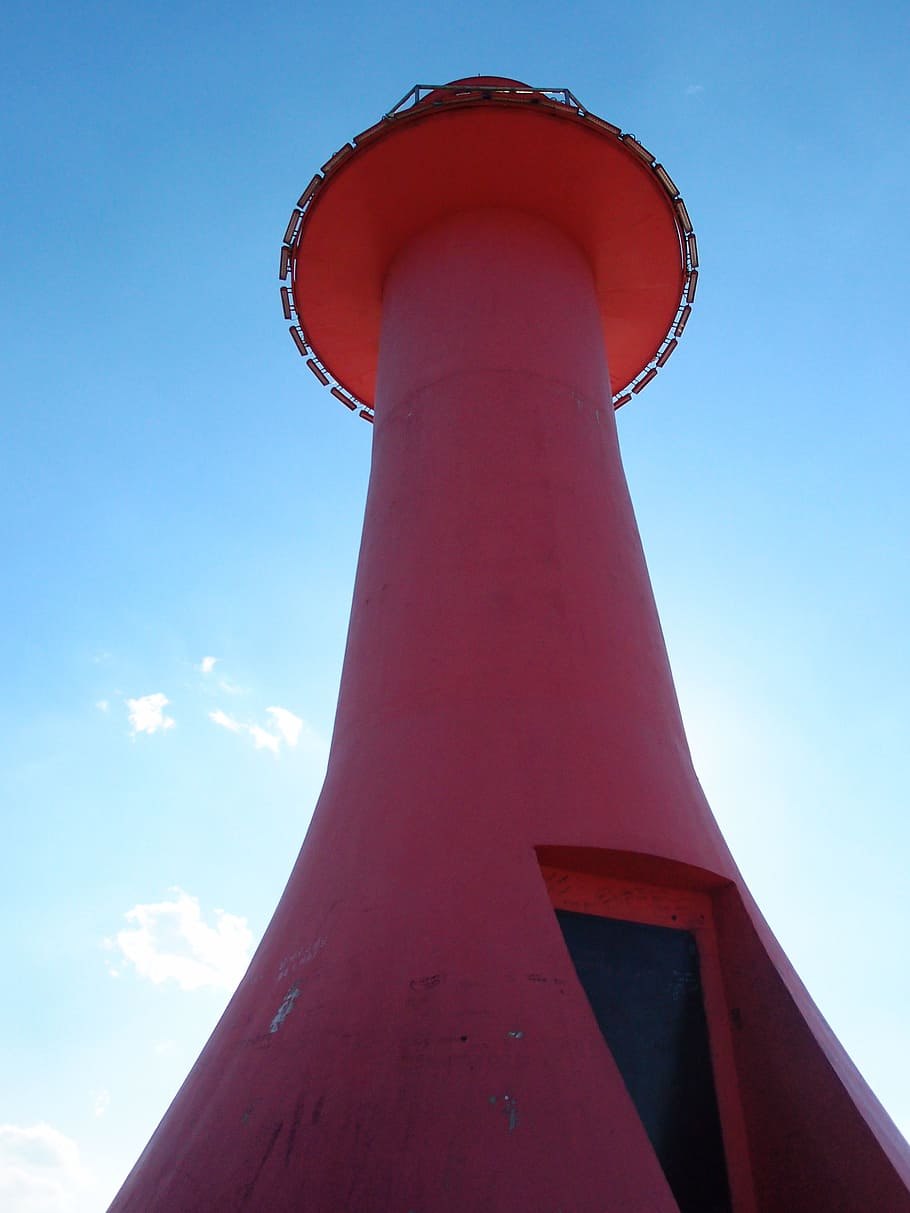 lighthouse, little red lighthouse, sokcho, gangwon do, sky, HD wallpaper