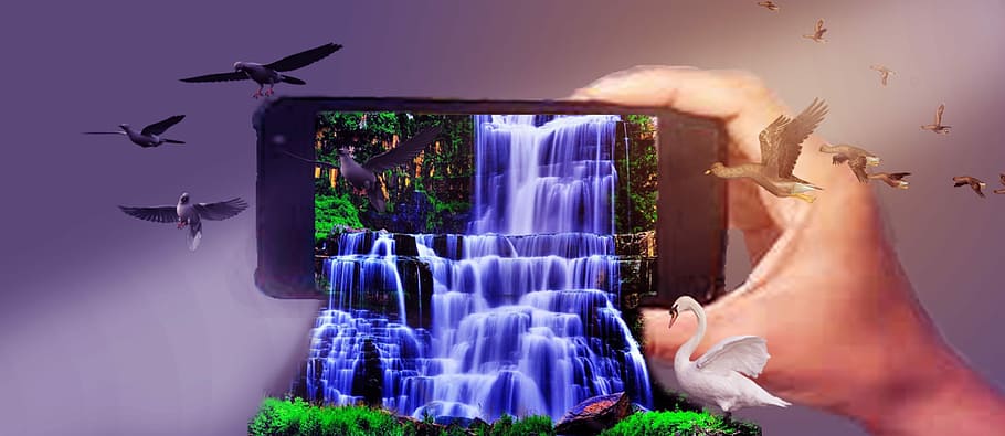 manipulation, 3d effect, design, photoshop, flying, adult, mid adult HD wallpaper