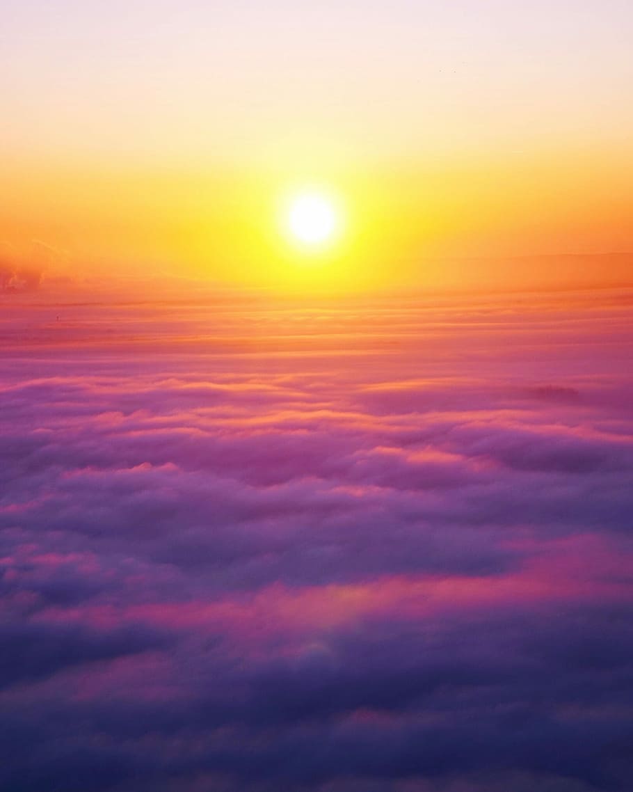 Above The Clouds, fogs during golden hour, sky, sunset, sunrise, HD wallpaper