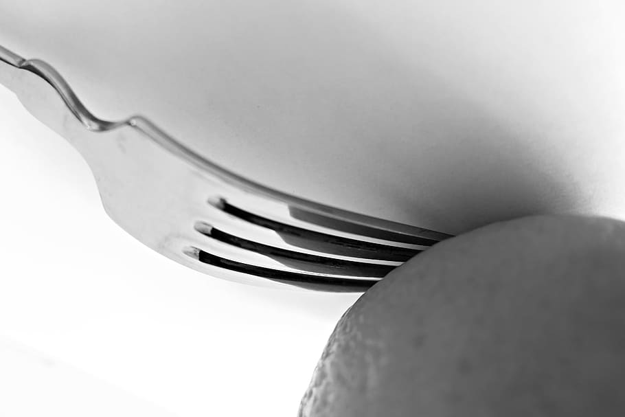 lemon, fork, citrus, cutlery, nutrition, vitamins, vitamin c HD wallpaper