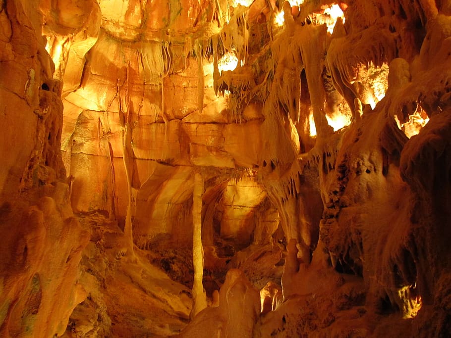 cave, stalactites, stalagmites, geology, illuminated, physical geography HD wallpaper