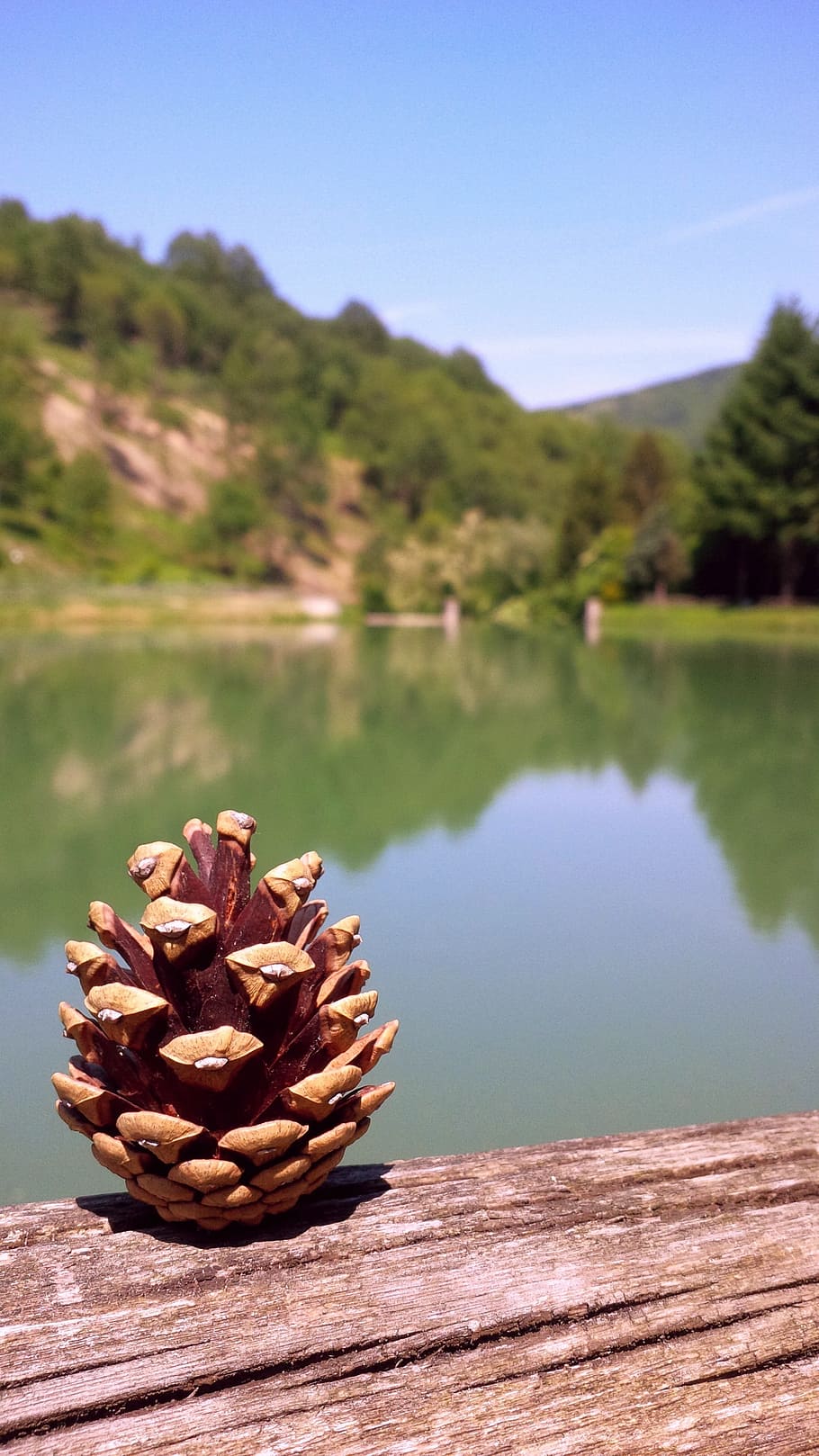Cone, Lake, Mountain, Mountain, Green, Green, Mountains, nature HD wallpaper