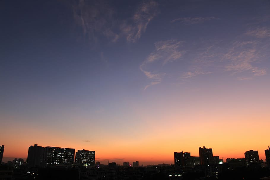 sky, canton, starry sky, building exterior, architecture, built structure HD wallpaper