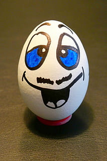 egg, breakfast egg, boiled egg, food, painted, face, funny HD wallpaper