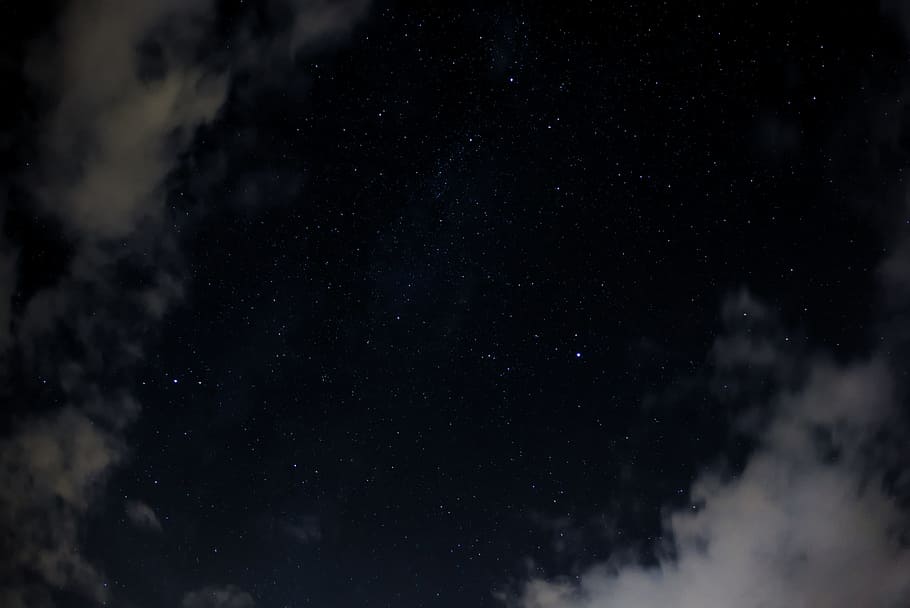 sky, stars, night, cloudy, star - space, astronomy, nature