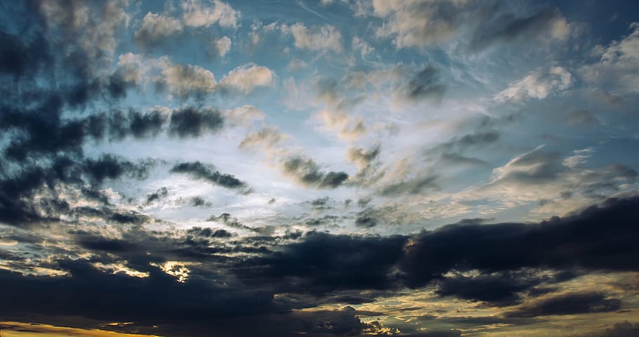gray clouds in the skies during sunset, dark, sky, nature, cloud - Sky HD wallpaper