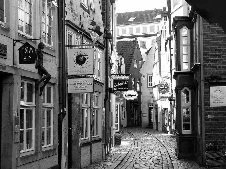 bremen schnoor, old town, old houses, gang, places of interest