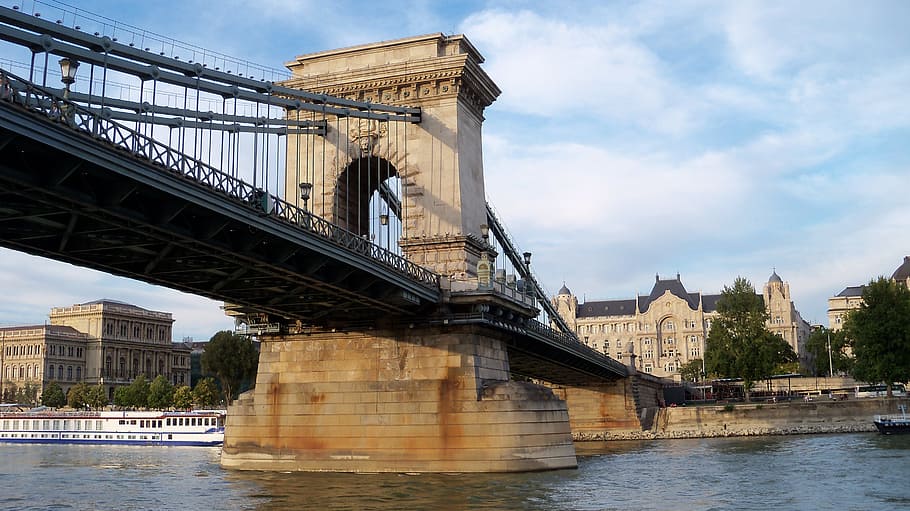 bridge, budapest, danube, hungary, landscape, architecture HD wallpaper