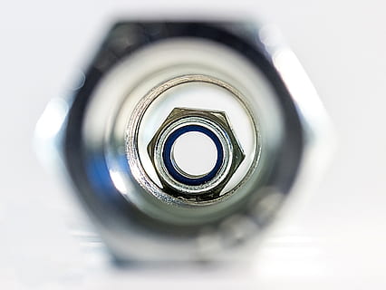 nut, iron, macro, reflections, metal, allen, fixing, hexagon nut HD wallpaper