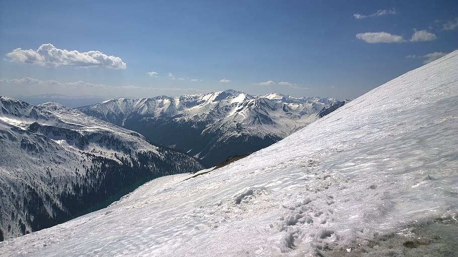 snow, mountain, winter, cold, sky, landscape, nature, outdoor HD wallpaper