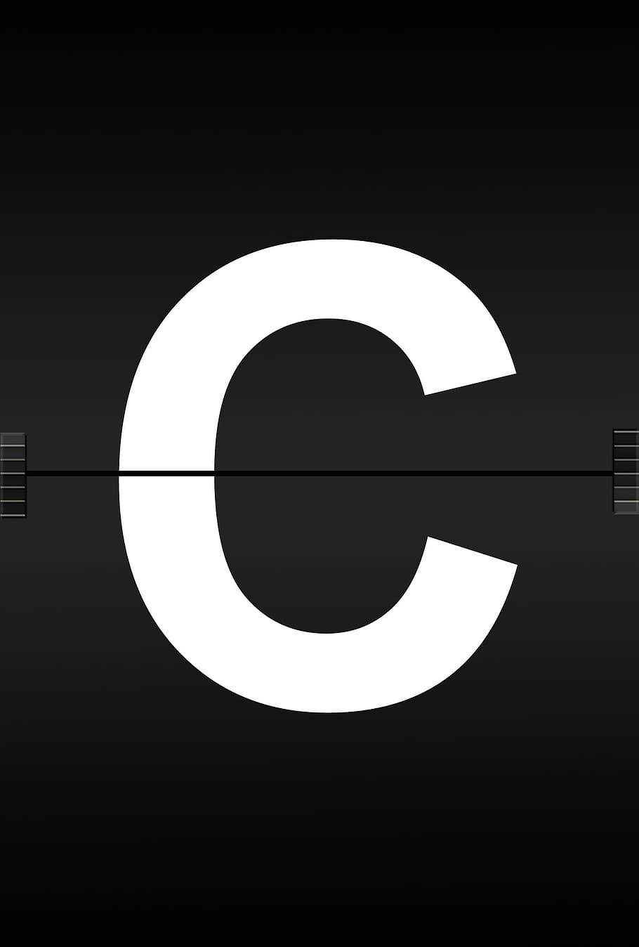 C logo, letters, abc, alphabet, journal font, airport, scoreboard