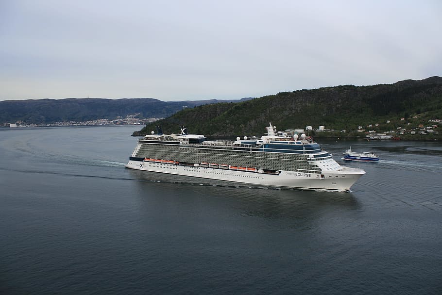 Ship, Vessel, Transportation, Cruise, navigation, bergen, norway, HD wallpaper