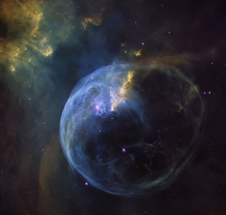 galaxy photo, bubble nebula, space, ngc 7635, universe, cosmos, HD wallpaper