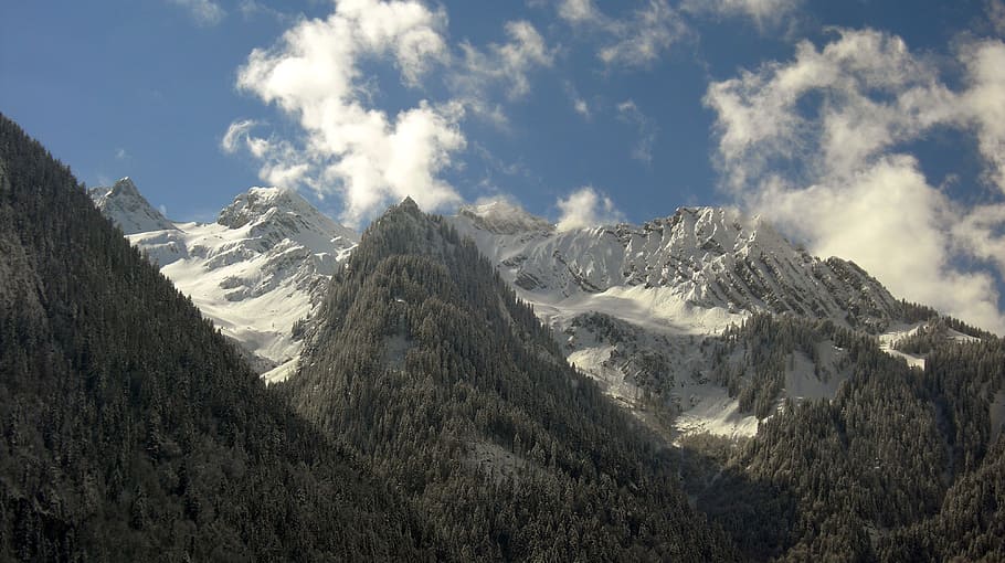 bludenz, winter, mountains, snow, landscape, wintry, austria HD wallpaper