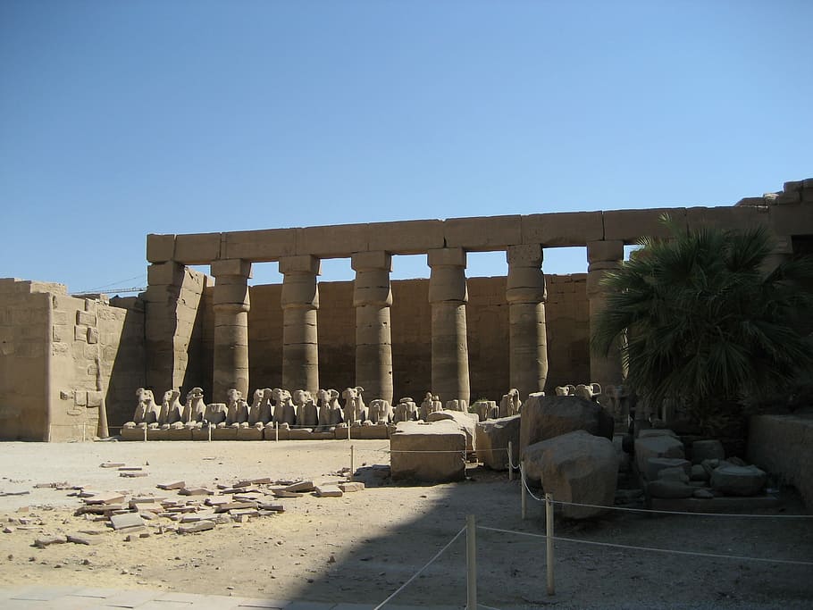 Columns, Luxor, Egypt, Temple, Ancient, historical, the stones HD wallpaper