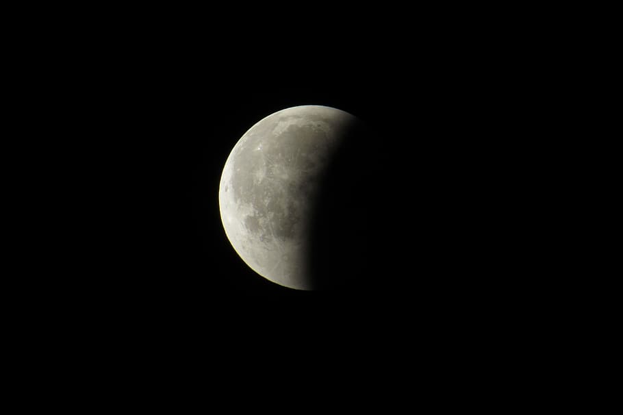 moon, moon eclipse, astronomy, night, lunar, astrology, space HD wallpaper