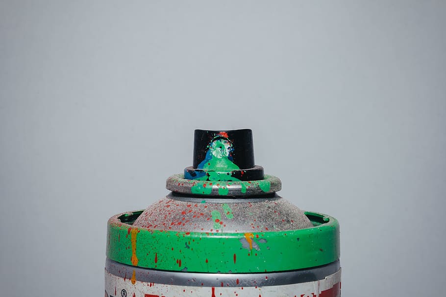 Spray Can, Box, grafitti, cans of paint, pressure vessel, color