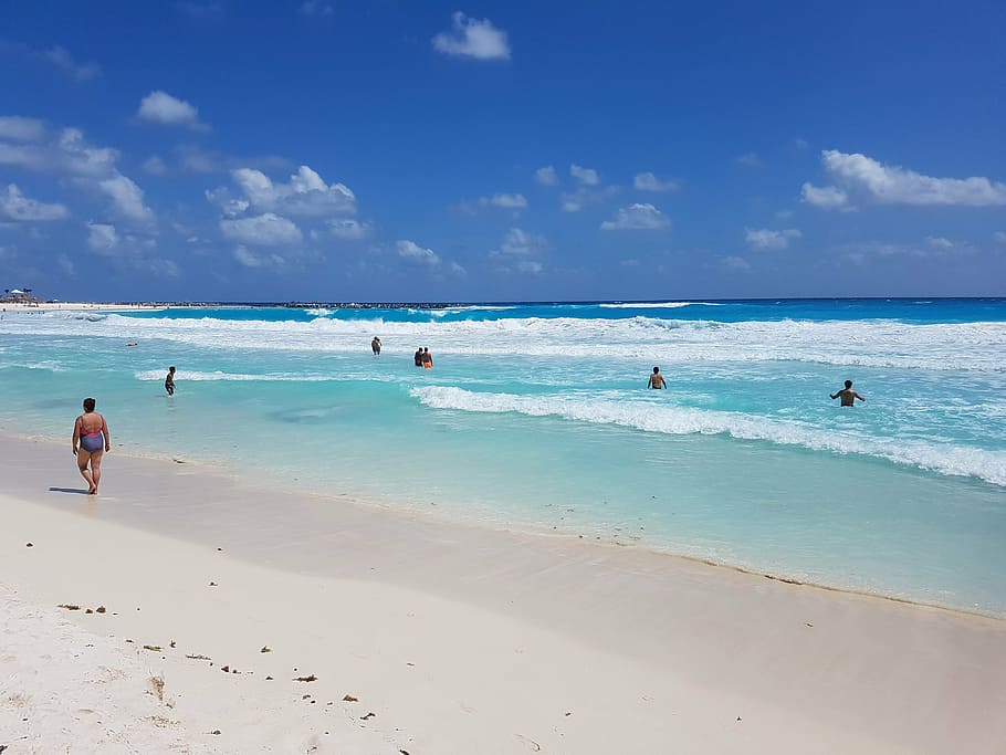 cancun, beach, generic, land, sea, water, sky, trip, vacations HD wallpaper