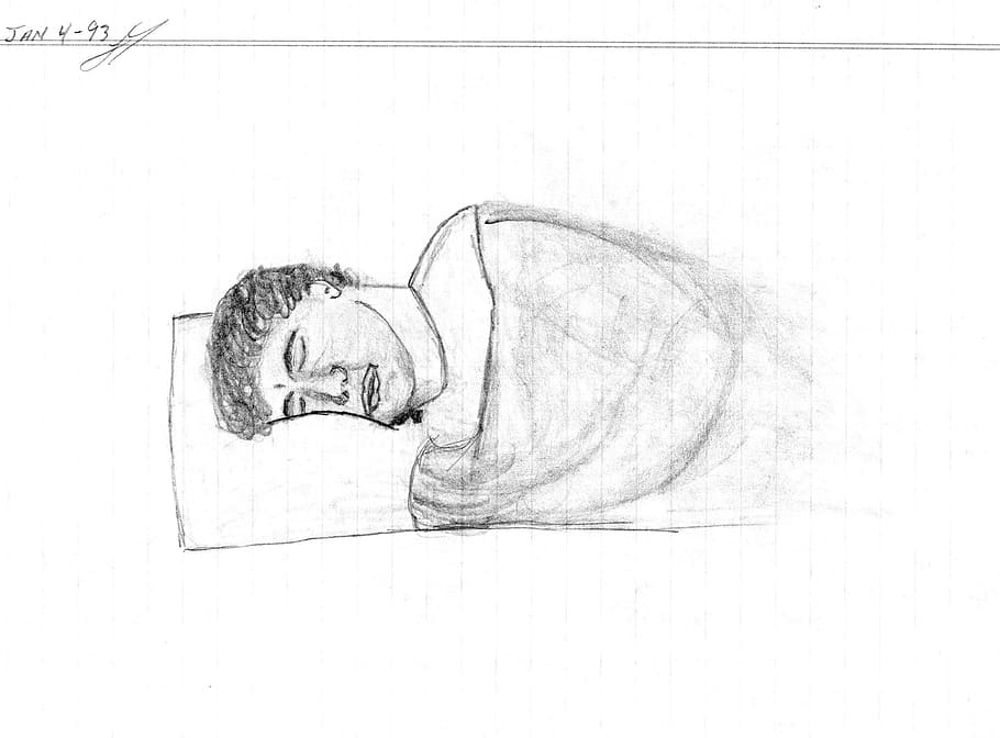 hand drawing, man sleeping, art, doodle, creativity, design HD wallpaper