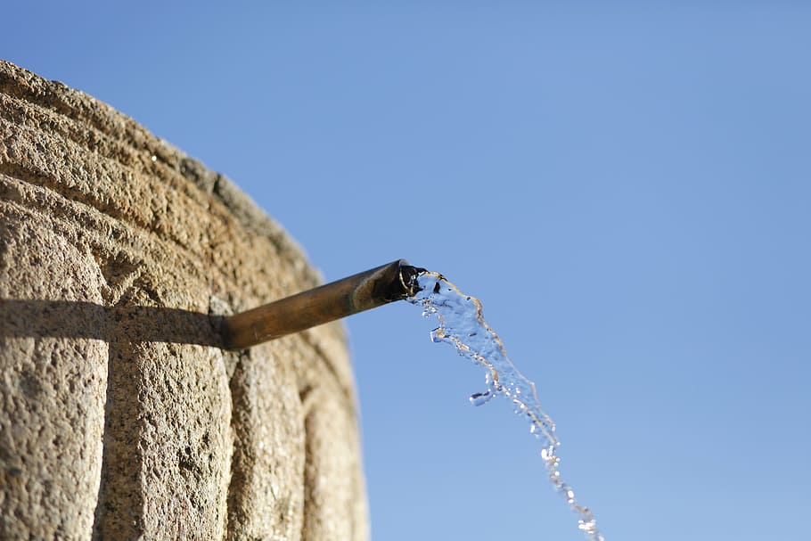 source, water, guadalupe, cáceres, spain, blue, sky, nature HD wallpaper