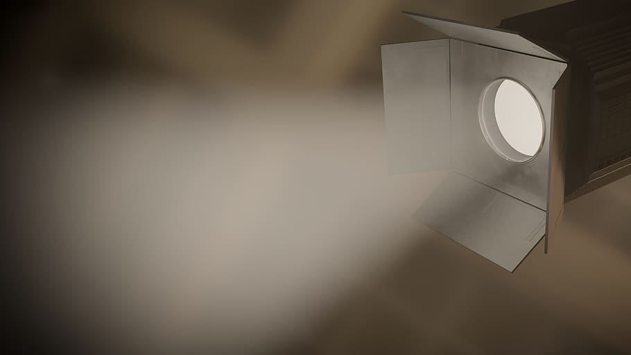 turned-on gray boom light illustration, vintage, spotlight HD wallpaper