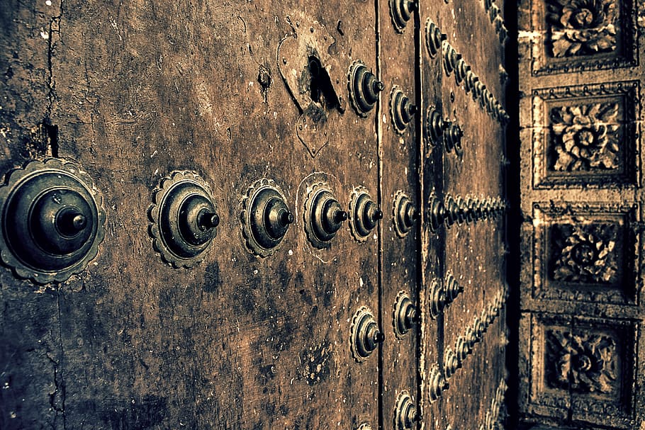 door, cathedral, architecture, spain, almeria, andalusia, medieval HD wallpaper
