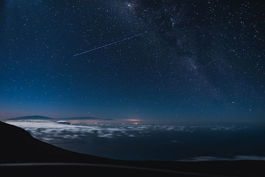 astronomy, atmosphere, clouds, cloudscape, constellation, dark HD wallpaper